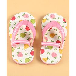 Cute Walk by Babyhug Back Strap Tropical Theme Printed Flip Flops - Pink