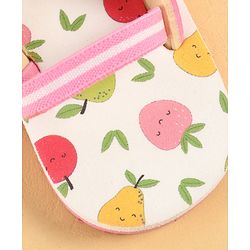 Cute Walk by Babyhug Back Strap Tropical Theme Printed Flip Flops - Pink