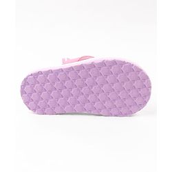 Cute Walk by Babyhug Hearts Printed Flip Flops with Back Strap - Fuchsia