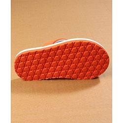 Cute Walk by Babyhug Flip Flops with Lion Print - Orange & Mustard
