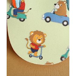 Cute Walk by Babyhug Back Strap Animal & Vehicles Printed Flip Flops - Orange