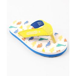 Cute Walk by Babyhug Dino Printed Slip On Flip Flops -Yellow