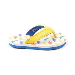 Cute Walk by Babyhug Dino Printed Slip On Flip Flops -Yellow