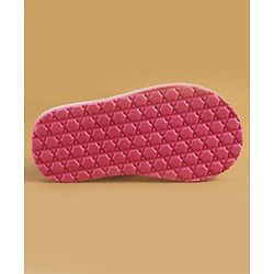 Cute Walk by Babyhug Slip On  Flip Flops with Berry & Floral Print - Pink & Blue
