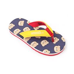Cute Walk by Babyhug Bear Printed Slip On Flip Flops -Navy
