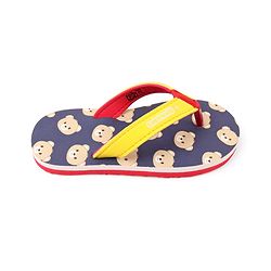 Cute Walk by Babyhug Bear Printed Slip On Flip Flops -Navy
