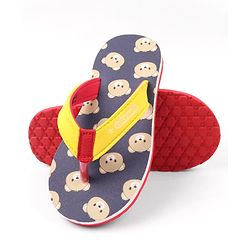 Cute Walk by Babyhug Bear Printed Slip On Flip Flops -Navy