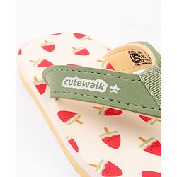 Cute Walk by Babyhug Ice Cream Printed Slip On Flip Flops -Light Green