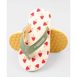 Cute Walk by Babyhug Ice Cream Printed Slip On Flip Flops -Light Green