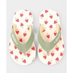 Cute Walk by Babyhug Ice Cream Printed Slip On Flip Flops -Light Green