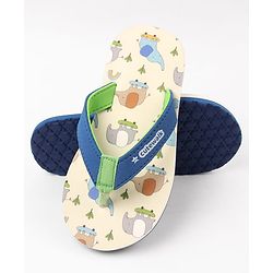 Cute Walk by Babyhug Elephant Printed Slip On Flip Flops -Blue