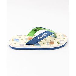 Cute Walk by Babyhug Elephant Printed Slip On Flip Flops -Blue