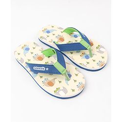 Cute Walk by Babyhug Elephant Printed Slip On Flip Flops -Blue