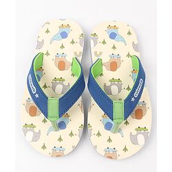 Cute Walk by Babyhug Elephant Printed Slip On Flip Flops -Blue