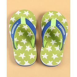 Cute Walk by Babyhug Slip On Star Printed Flip Flop - Green