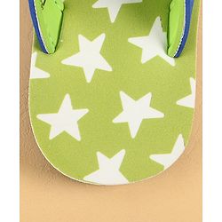 Cute Walk by Babyhug Slip On Star Printed Flip Flop - Green