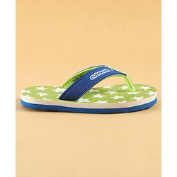 Cute Walk by Babyhug Slip On Star Printed Flip Flop - Green