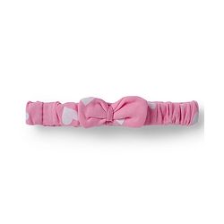 Babyhug 100% Cotton Knit Half Cap Sleeves Onesie with Headband & Heart Print - Pink