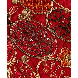 Babyhug Georgette Woven Sleeveless Floral Embroidered Lehenga Choli & Dupatta With Sequin Detailing - Mustard