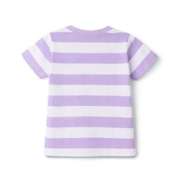 Babyhug Cotton Knit T-Shirt Half Sleeves Striped with Graphics Multi Color 6-9 Months