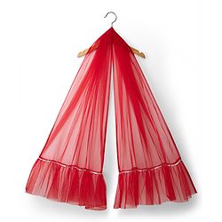 Babyhug Net Woven Sleeveless Lehenga Choli Set with Floral Embroidery & Dupatta - Red