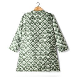 Babyhug Cotton Woven Full Sleeves Floral Print & Embroidered Kurta Pyjama Set - Green
