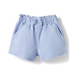 Babyhug Single Jersey Knit Mid Thigh Solid Shorts with Bow Applique Pack of 3 - Multicolor