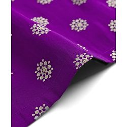 Babyhug Woven Full Sleeves Kurta Pyjama Set With Foil Print - Purple
