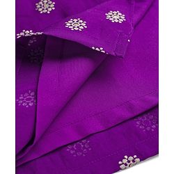 Babyhug Woven Full Sleeves Kurta Pyjama Set With Foil Print - Purple