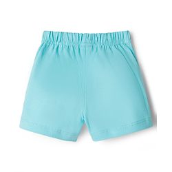 Babyhug 100% Cotton Knit Mid Thigh Shorts with Text Print & Bow Applique Pack of 3 - Multicolor