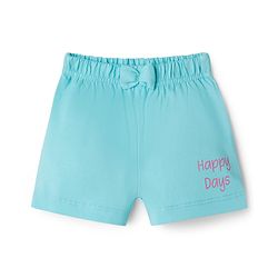Babyhug 100% Cotton Knit Mid Thigh Shorts with Text Print & Bow Applique Pack of 3 - Multicolor