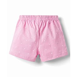 Babyhug Single Jersey Knit Mid Thigh Shorts with Polka Dot Print & Bow Applique Pack of 3 - Multicolor