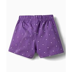 Babyhug Single Jersey Knit Mid Thigh Shorts with Polka Dot Print & Bow Applique Pack of 3 - Multicolor