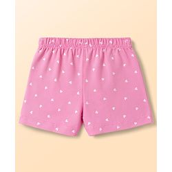 Babyhug Single Jersey Knit Mid Thigh Printed Shorts with Bow Applique Pack of 3 - Multicolor