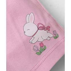 Babyhug Single Jersey Knit Mid Thigh Shorts With Polka Dots & Bunny Print Pack of 3 - Multicolor