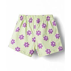 Babyhug Single Jersey Knit Mid Thigh Printed Shorts with Bow Applique Pack of 3 - Multicolor