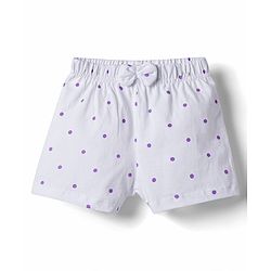 Babyhug Single Jersey Knit Mid Thigh Printed Shorts with Bow Applique Pack of 3 - Multicolor