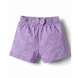 Babyhug Single Jersey Knit Mid Thigh Printed Shorts with Bow Applique Pack of 3 - Multicolor