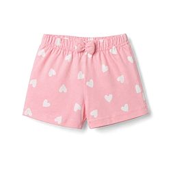 Babyhug Single Jersey Knit Mid Thigh Shorts With Heart Print & Bow Applique Pack of 3 - Multicolor