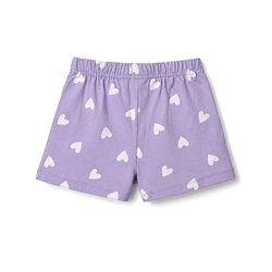 Babyhug Single Jersey Knit Mid Thigh Shorts With Heart Print & Bow Applique Pack of 3 - Multicolor