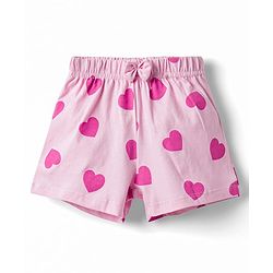Babyhug Single Jersey Knit Mid Thigh Printed Shorts with Bow Applique Pack of 3 - Multicolor