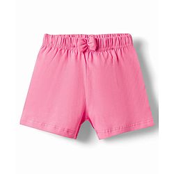 Babyhug Single Jersey Knit Mid Thigh Printed Shorts with Bow Applique Pack of 3 - Multicolor
