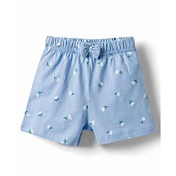Babyhug Single Jersey Knit Mid Thigh Printed Shorts with Bow Applique Pack of 3 - Multicolor