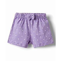Babyhug Single Jersey Knit Mid Thigh Printed Shorts with Bow Applique Pack of 3 - Multicolor