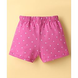 Babyhug Single Jersey Knit Mid Thigh Shorts With Polka Dots Print Pack of 3 - Multicolor