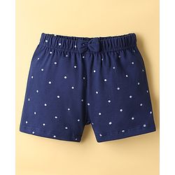 Babyhug Single Jersey Knit Mid Thigh Shorts With Polka Dots Print Pack of 3 - Multicolor