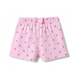 Babyhug Single Jersey Knit Mid Thigh Printed Shorts with Bow Applique Pack of 3 - Multicolor