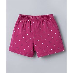 Babyhug Single Jersey Knit Mid Thigh Printed Shorts with Bow Applique Pack of 2 - Multicolor