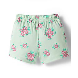 Babyhug Cotton Knit Mid Thigh Floral Printed Shorts Pack Of 2 - Multicolour