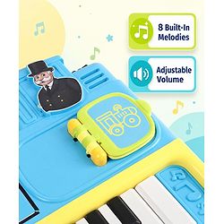 Babyhug Melody Express Musical Piano| Interactive Musical Toy| 8 Built-In Melodies| Piano Keyboard| Number Buttons| Sound & Light Effects| Adjustable Volume| 12+ Months| BIS Certified